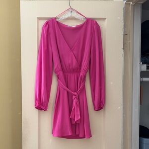 Pink Long Sleeve Dress